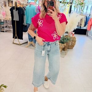 Judy Blue Wide Leg Cropped Jeans